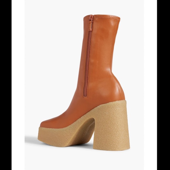 Stella McCartney Skyla Chunky Platform Ankle Boots Tan sz 39 - Picture 2 of 8
